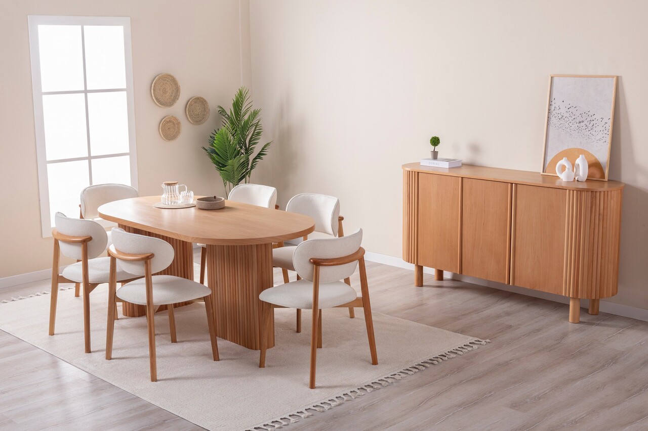 Consola, Hanah Home, Lugias, 180x90x40 cm, Fag - imagine 7